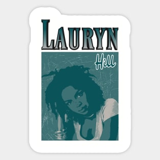 lauryn hill green vintage poster Sticker